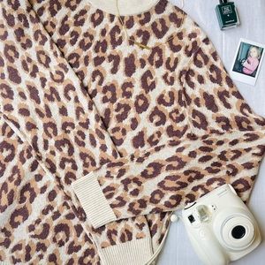 A new day large cheetah print sweater